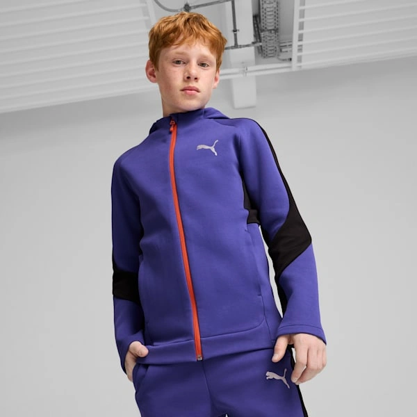 Felpa PUMA EVOSTIPE: Comfort e Stile per Giovani Esploratori